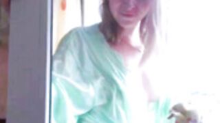 HoneyMary for public window at sexy way