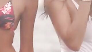 Models doing lesbian act