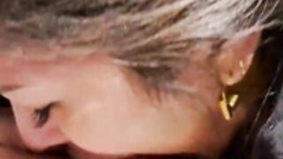 Cute asian girl with big natural tits sucks me off