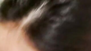 Cute asian girl with big natural tits sucks me off
