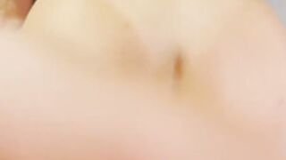 Cute asian girl with big natural tits sucks me off