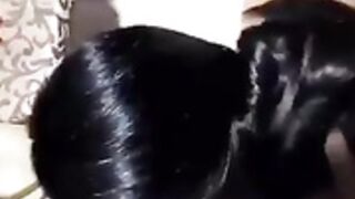 Long black hairjob