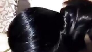 Long black hairjob