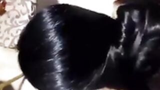 Long black hairjob