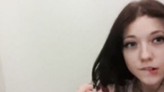 Cute gril in changing room