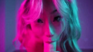AeriesSteele - Neon Blowjob 🥵 & Swallow 👄