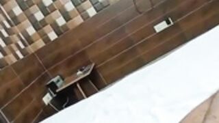 Newly married bhabhi giving blowjob.