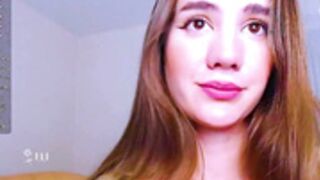 im_jasmine sits on black mike with her pink cave