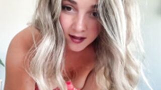 Bloomyogi - lingerie strip, glass toy and hitachi cum