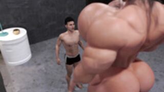 Gulp! - female muscle growth animation