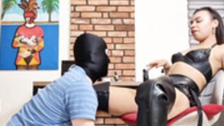 pegging she fucks her boyfriend very hard