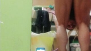 sexy S American FBB bends over and shows as