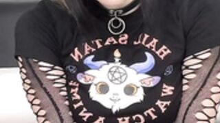 SweetieFox goth girl masturbation