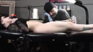 Adriana Lynn/Kris gets a pussy tattoo