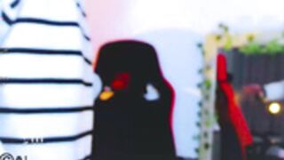 Studio slave dresses up in anticipation of going home