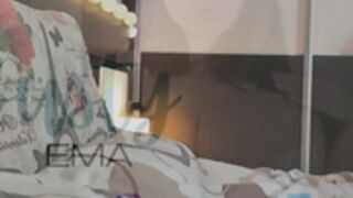 Busty ema - Cum on my tits while i lay in bed