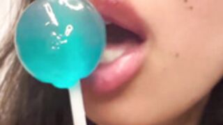 ASMR Mouth - Blue Lollipop