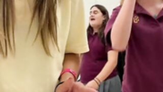 Schoolgirls dance