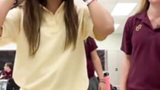 Schoolgirls dance