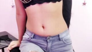 Simran_blue sexy bikini live