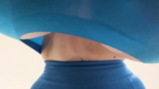 Beshine in blue shirt