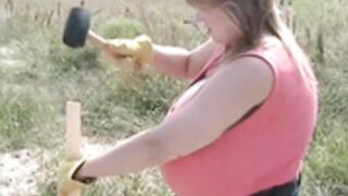 Work hard in garden !