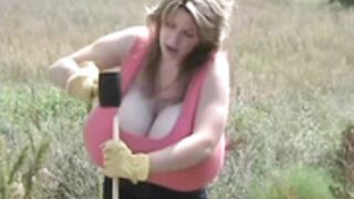 Work hard in garden !