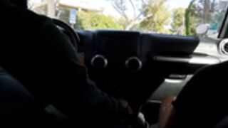 Lauren Walker public blowjob in car