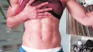 Sexy girl ab punch
