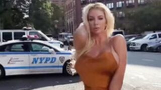 Nicolette Shea breasting boobily