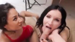 Mira Wair and Keoki Star double blowjob