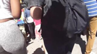 Candid bubble butt