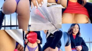 Miss_Bruna pussy & ass play nude squirt in public park