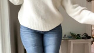 ValB Blue Mesh Lingerie Part 1 Strip