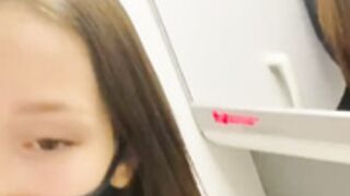 Ellie leen caresses her pussy in the train bathroom