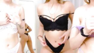 Non Nude w 2 new girls front & doggy cameltoe pussy lip