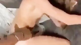 monster cock feeds a cute teen with all his might