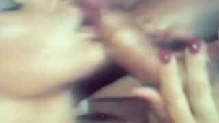 German Blonde Busen takes Huge Hard Uncut Cock Facial