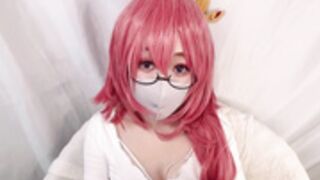 Yuzukitty cospay Yae Miko Genshin Impact Office girl