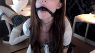 Dainty Wilder ballgagged schoolgirl...yes really