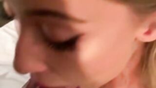 Kaylen Ward blowjob & cum on tits