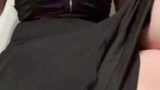 Your_submissive_doll Black Dress + Vibrator