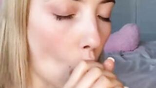 Lexi Poy sucks a dildo like its you