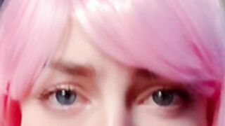 Adorable Amy sucks a dildo, relax & pretend its you