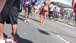 Dressed like a trashy skank & got nerve to pull it down