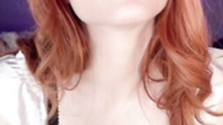 Amouranth - black lingerie touching herself