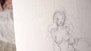 Amouranth - nude painting