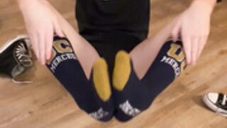 college redhead SFW - socks and converse