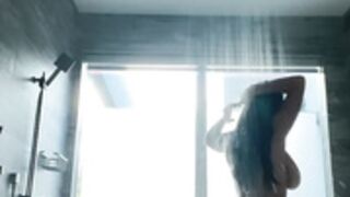 Danielley Ayala showering