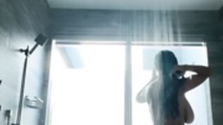 Danielley Ayala showering